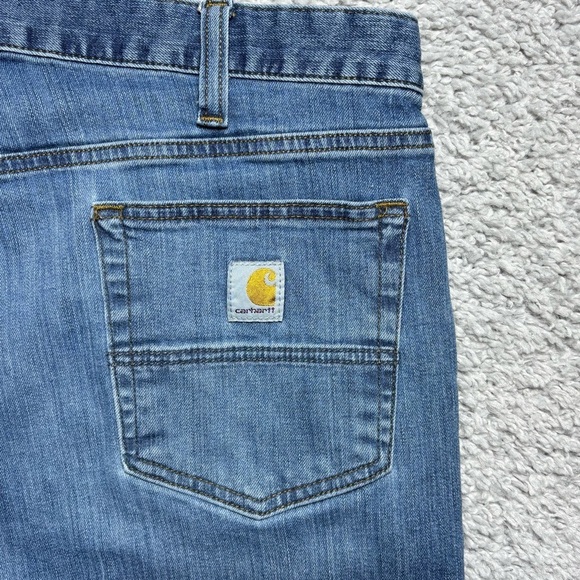 Carhartt Jeans Mens 38 x 32 Relaxed Fit Light Wash Work Utility BD2804-M Rugged - Picture 3 of 4